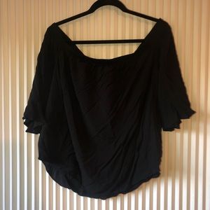 Black off the shoulder top